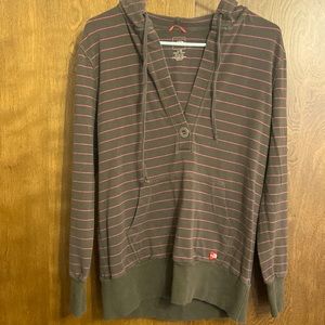 Early 2k Northface V-Neck Hoodie Womens L